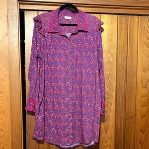 Roller Rabbit shirt dress! Xl